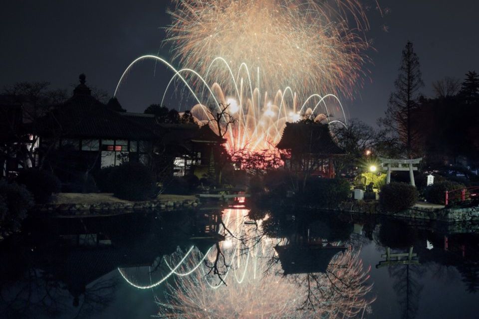 成人の日の花火の画像